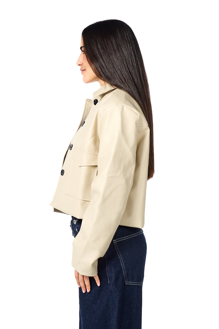 Leather Buttons Jacket