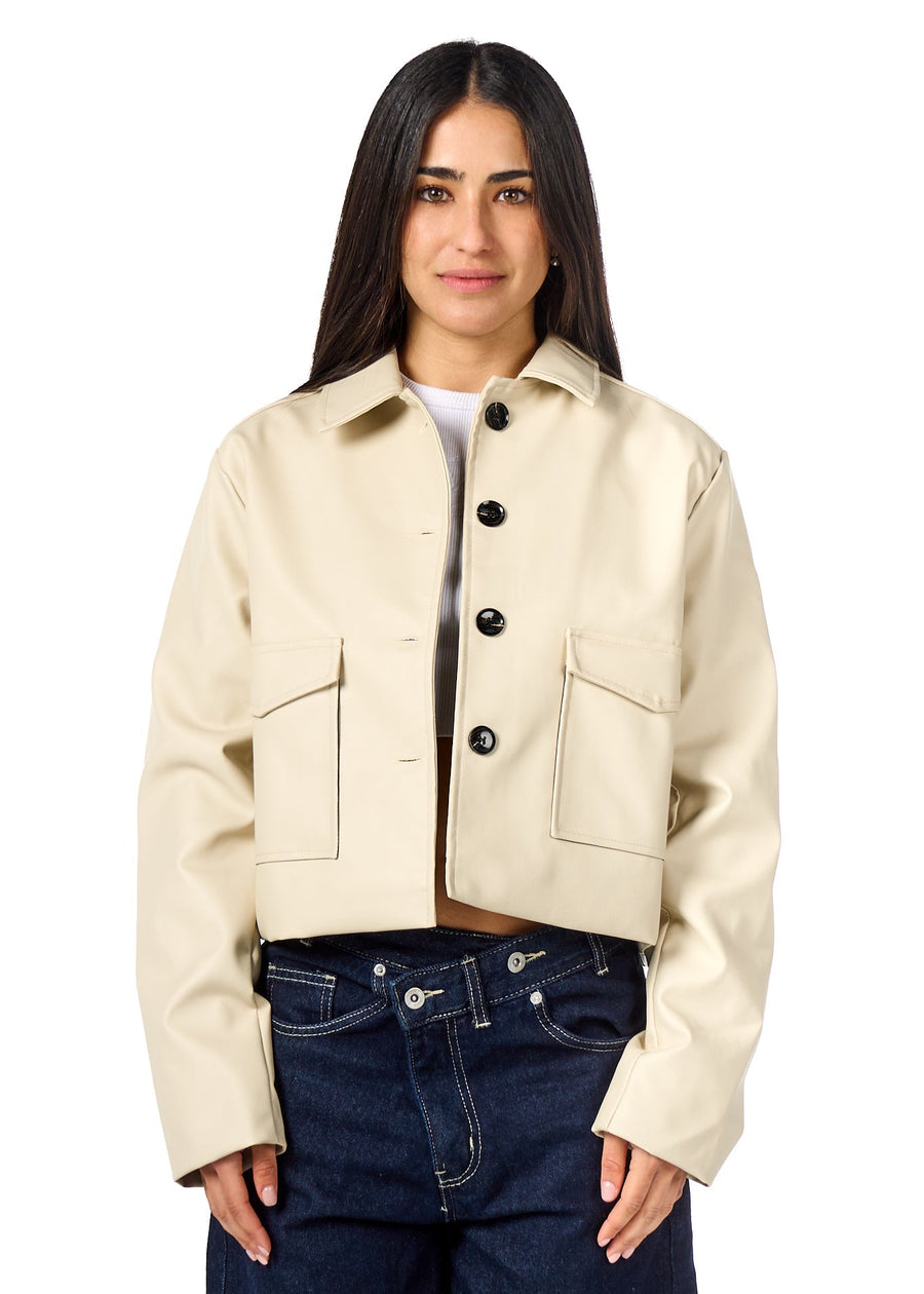 Leather Buttons Jacket