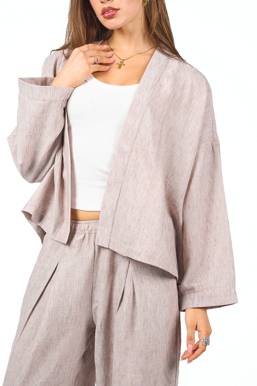 Washed Linen Cardigan