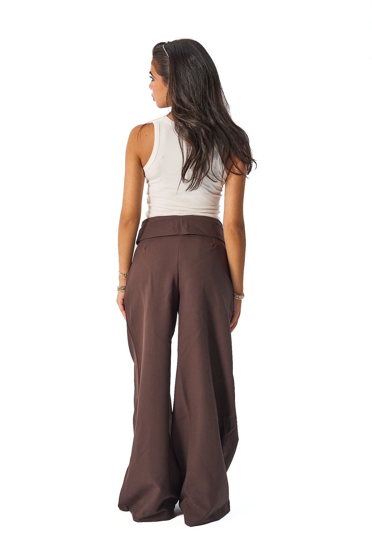 Folded Waist Classic Pants