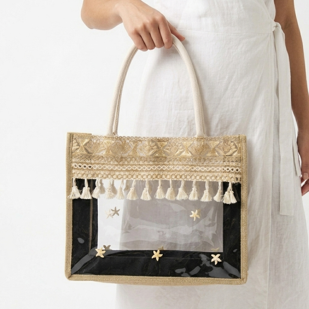 The Coastal Starfish Jute Tote