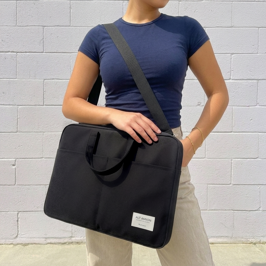 ORA Attache Laptop Bag-Black - ORA