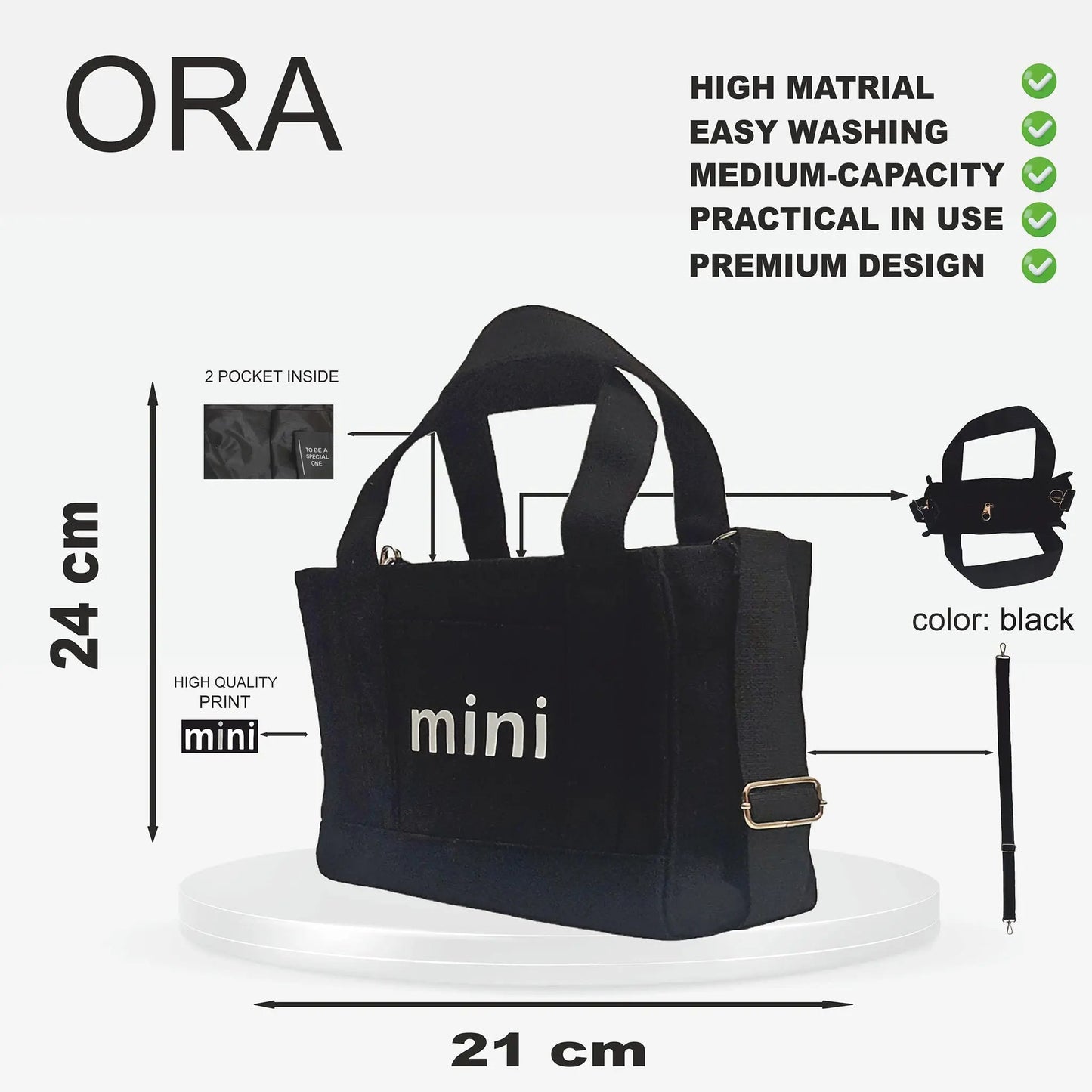 Mini Bag - Black - ORA