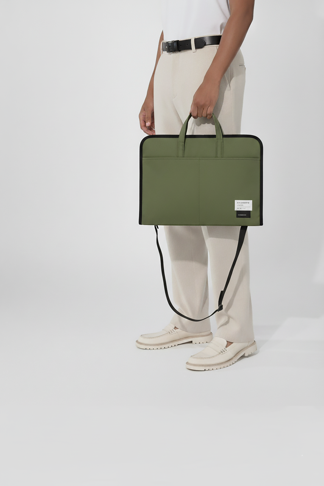 ORA Attache Laptop Bag-olive