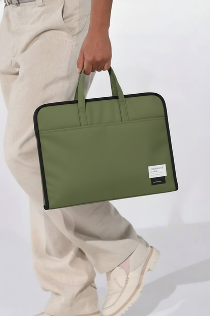 ORA Attache Laptop Bag-olive