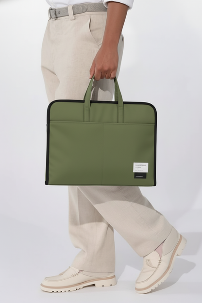 ORA Attache Laptop Bag-olive