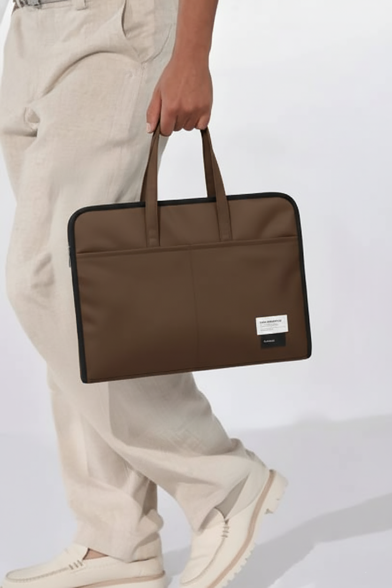 ORA Attache Laptop Bag-Cocoa