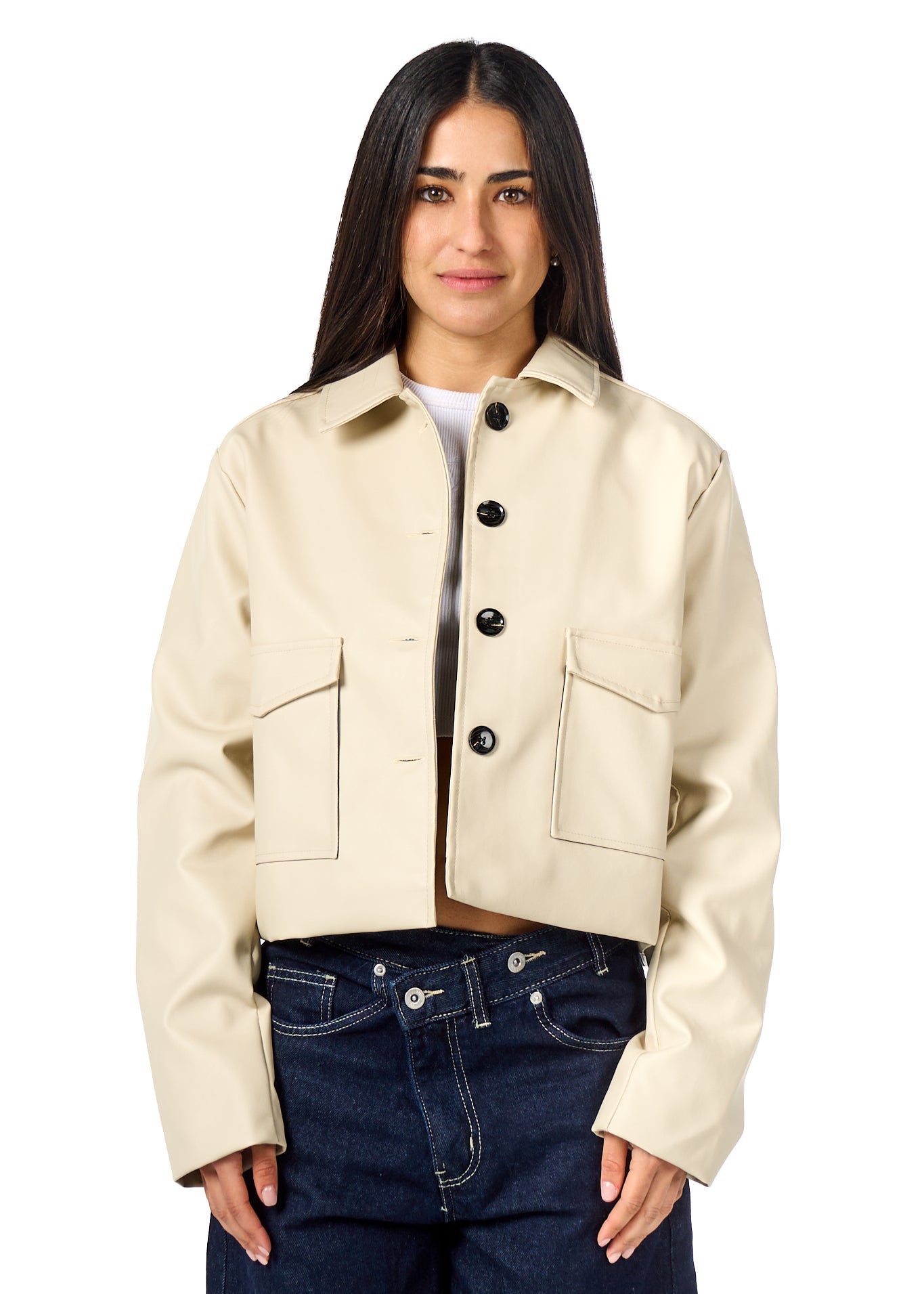 Leather Buttons Jacket