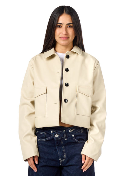 Leather Buttons Jacket