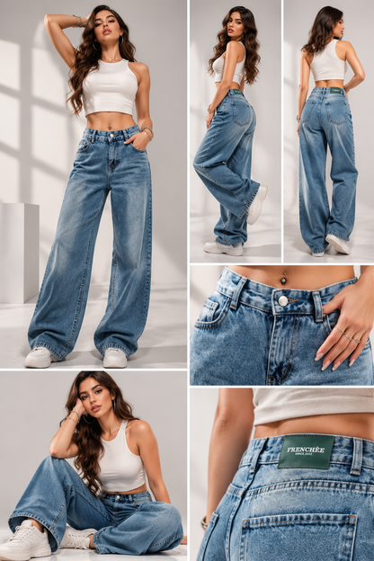 Frenchee Low Waist Baggy Jeans