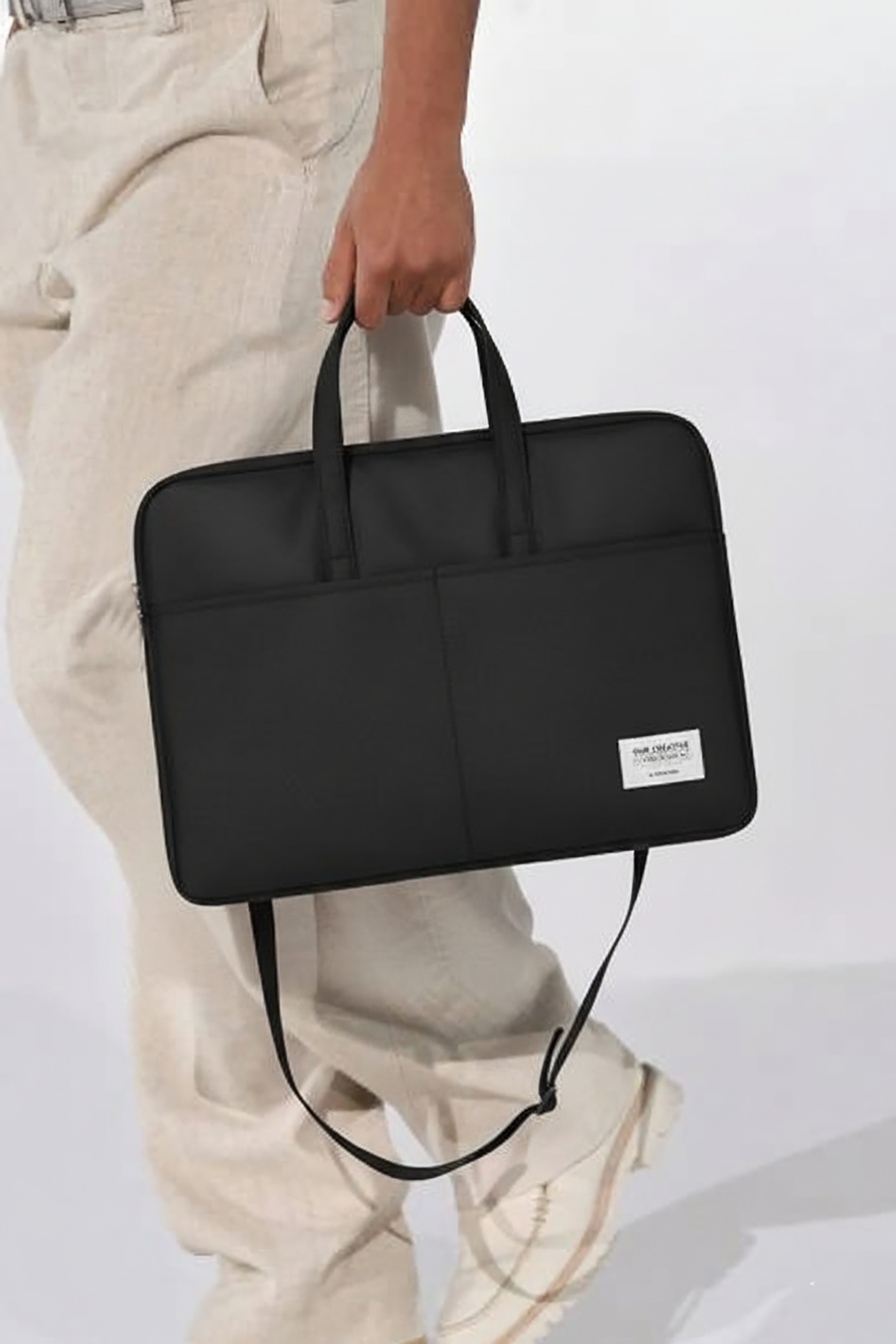 ORA Attache Laptop Bag-Black
