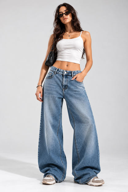 Frenchee Low Waist Baggy Jeans
