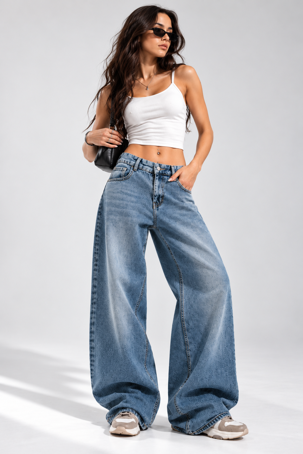Frenchee Low Waist Baggy Jeans
