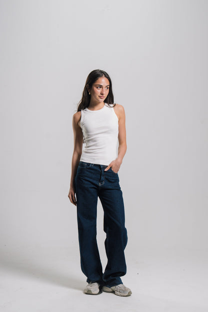 Crewneck Ribbed Tank Top