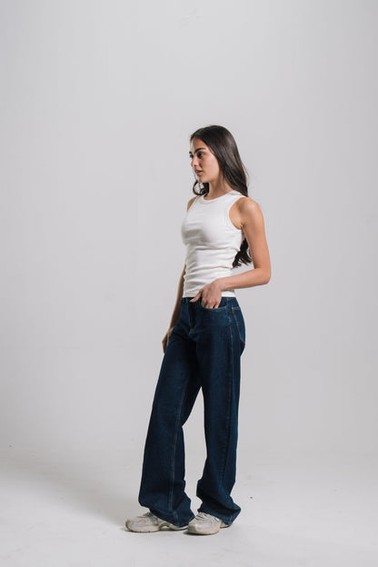 Crewneck Ribbed Tank Top