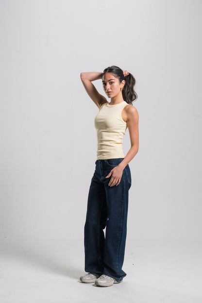 Crewneck Ribbed Tank Top