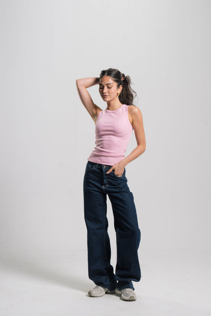 Crewneck Ribbed Tank Top