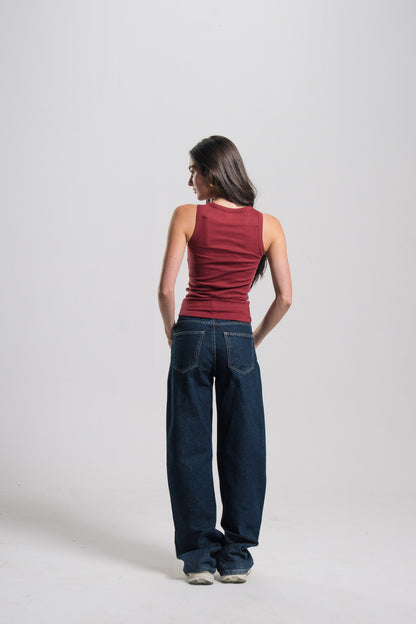 Crewneck Ribbed Tank Top
