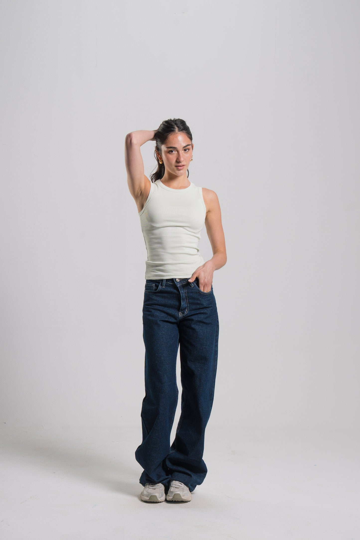 Crewneck Ribbed Tank Top