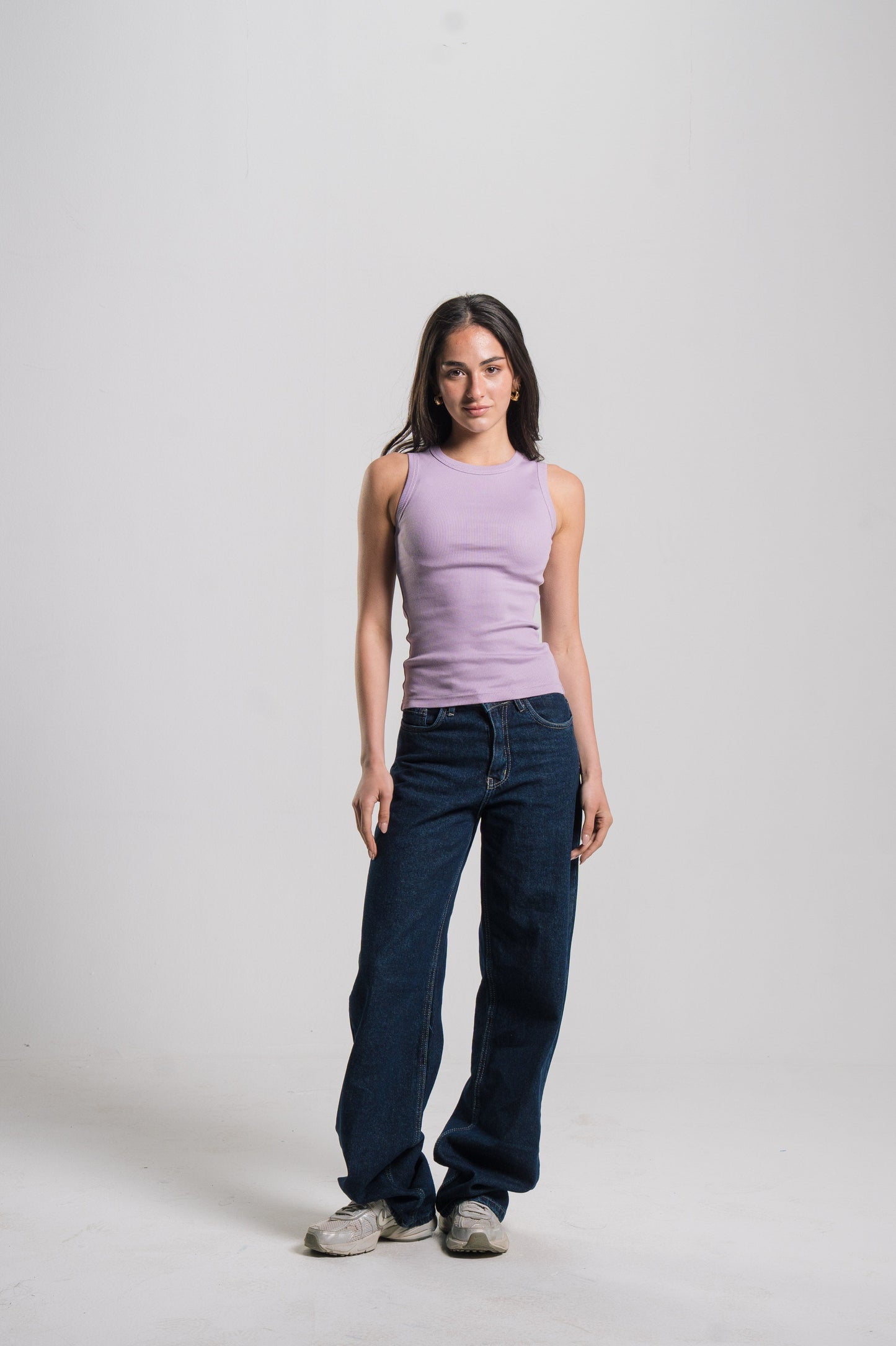 Crewneck Ribbed Tank Top
