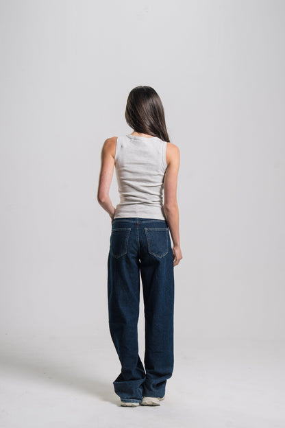 Crewneck Ribbed Tank Top