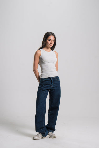 Crewneck Ribbed Tank Top