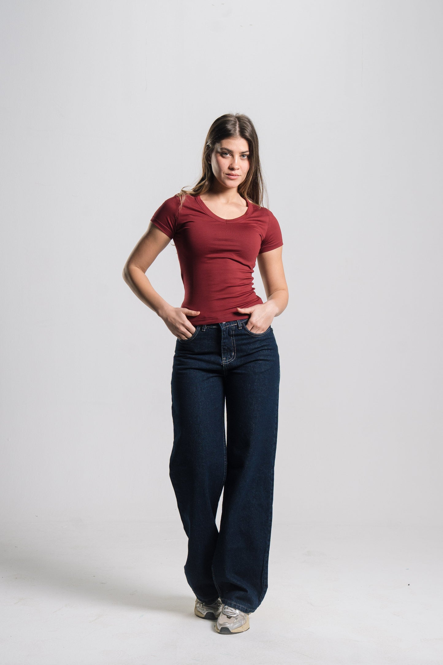 V Neck Contour Top