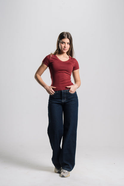 V Neck Contour Top