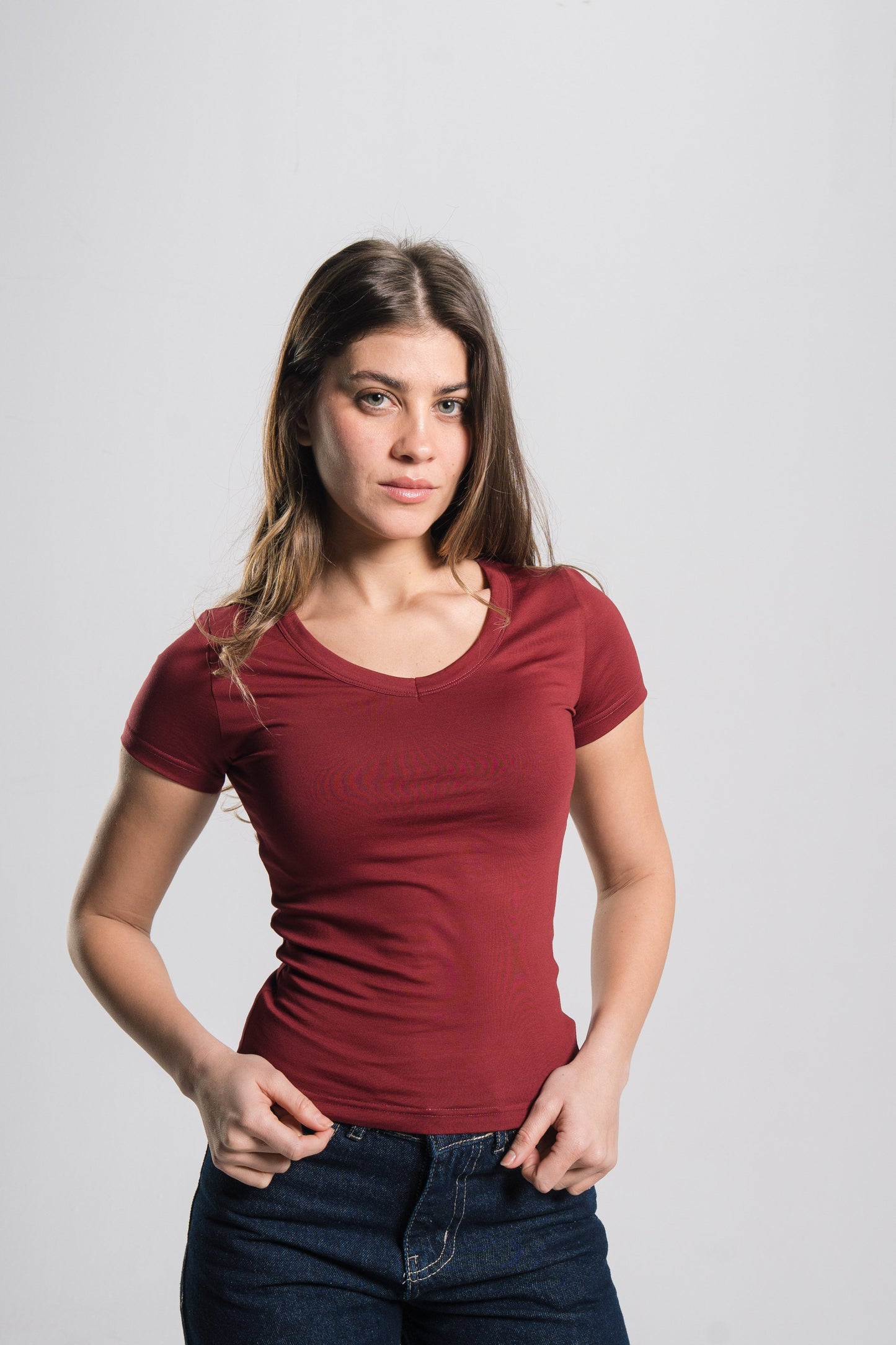 V Neck Contour Top