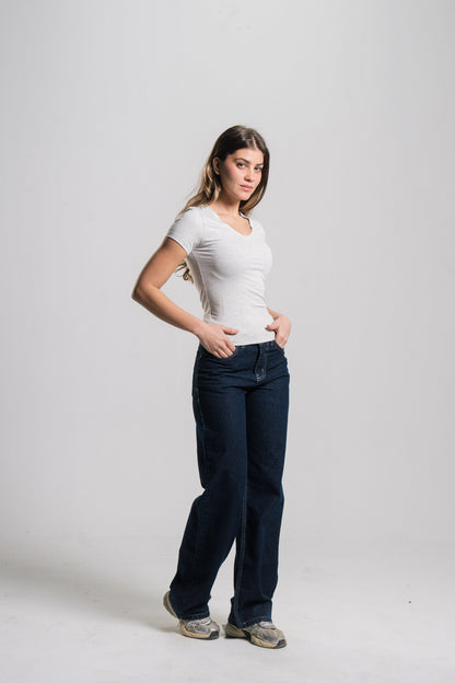 V Neck Contour Top