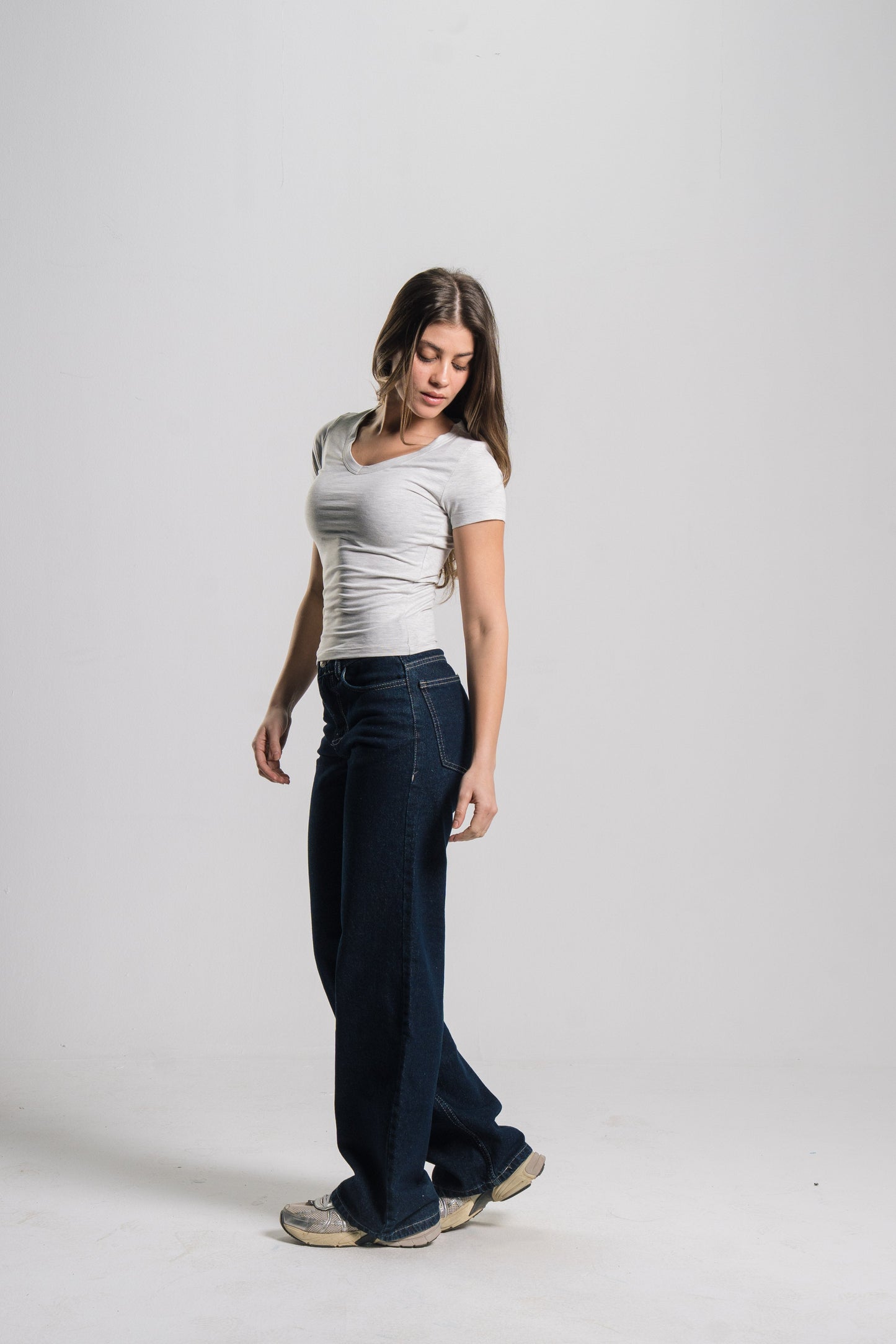V Neck Contour Top