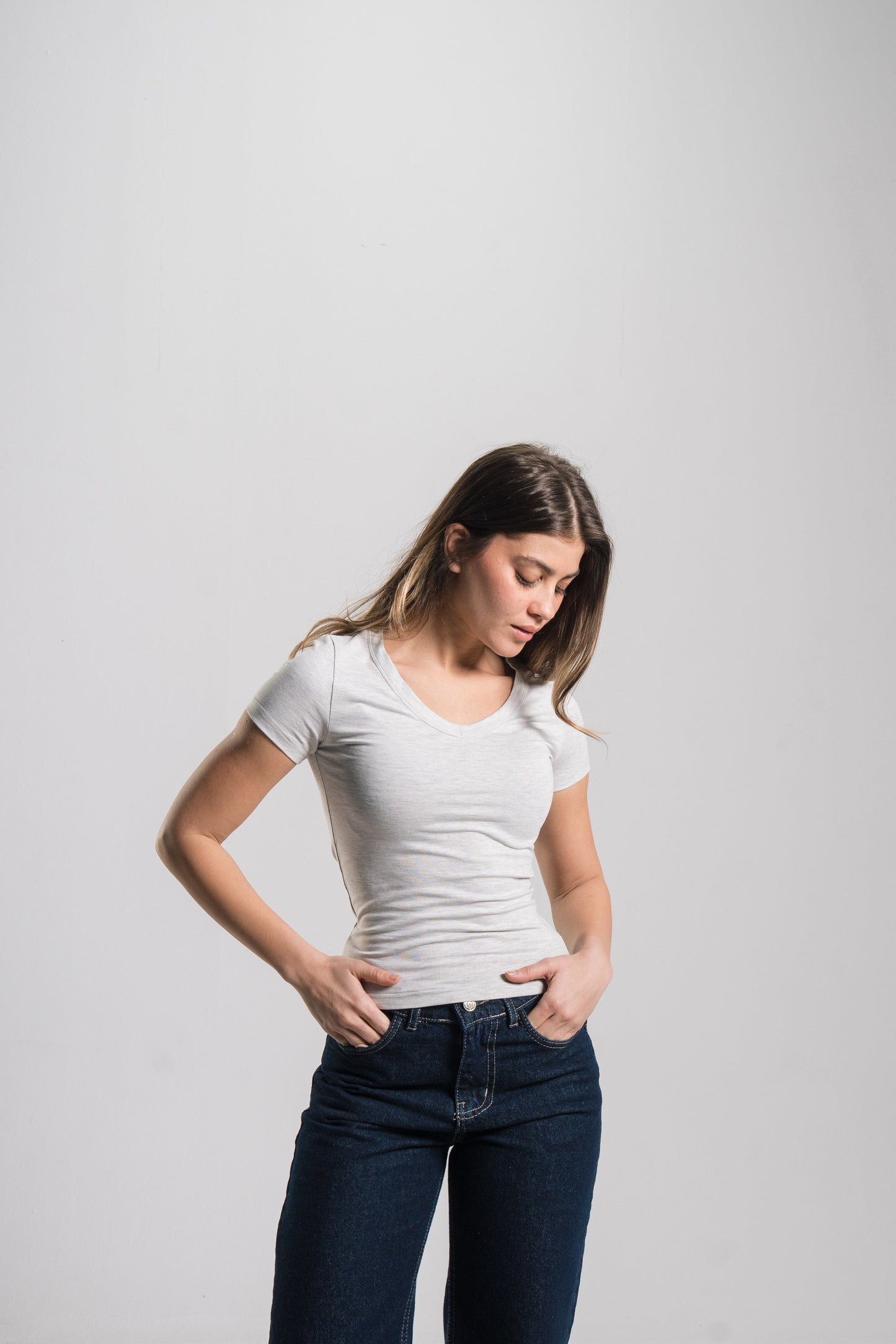 V Neck Contour Top