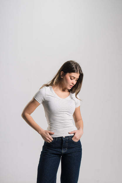 V Neck Contour Top