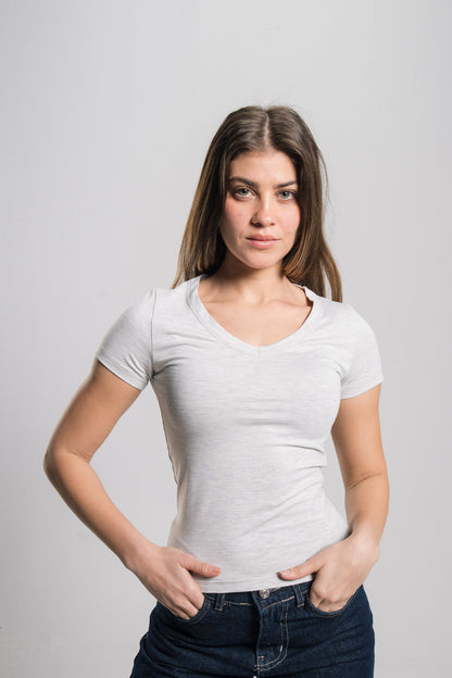 V Neck Contour Top