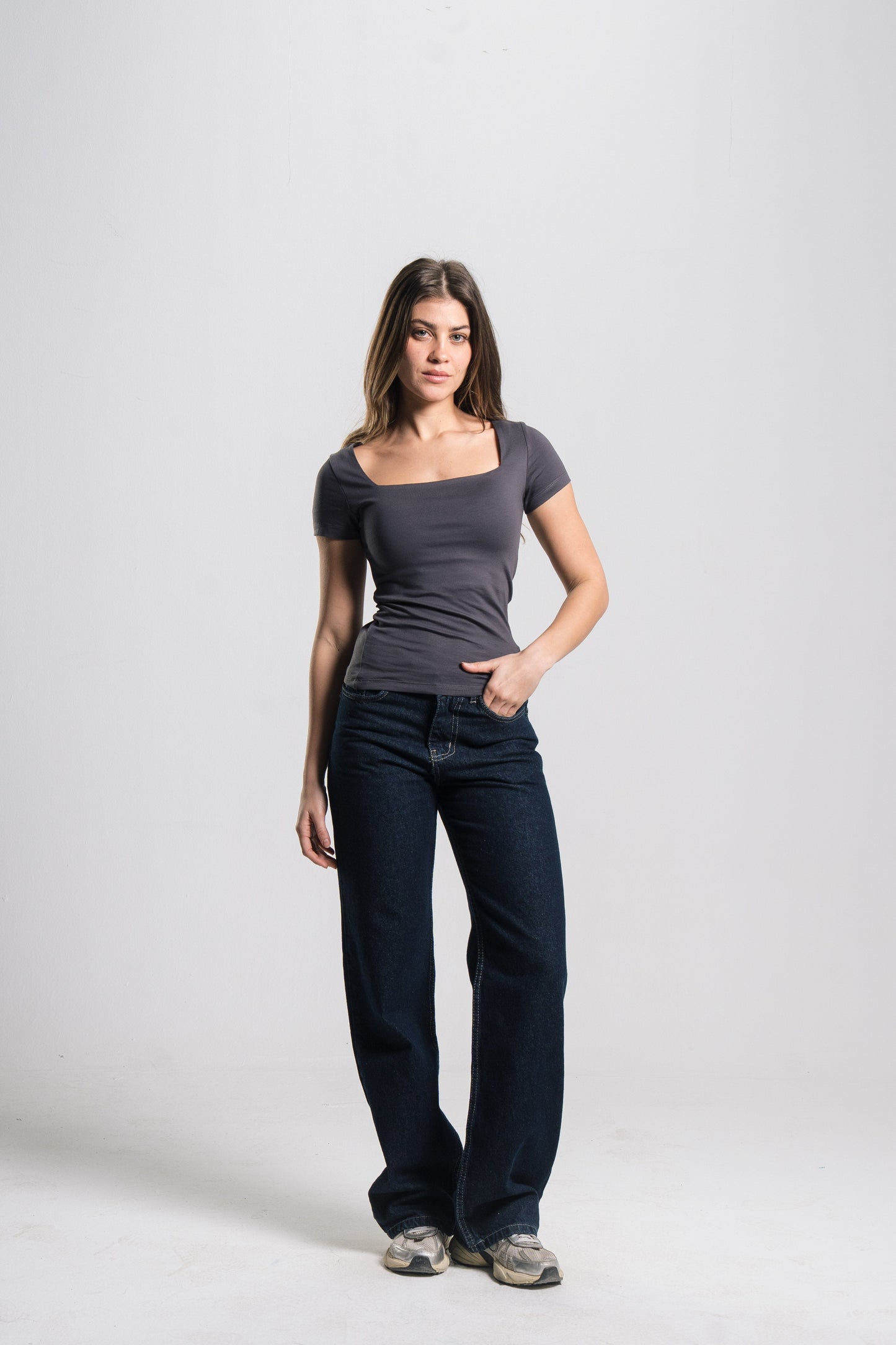 Square Neck Contour Top