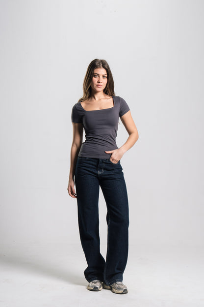 Square Neck Contour Top