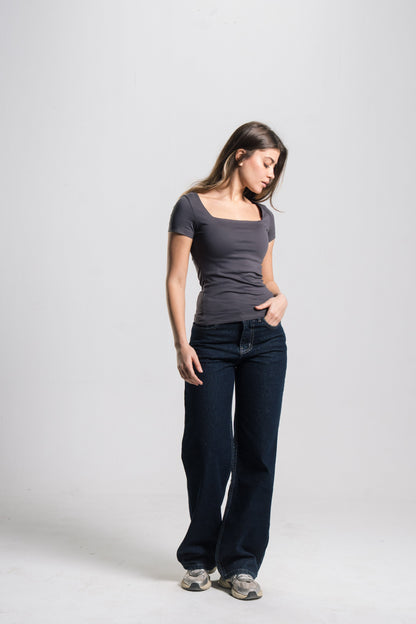 Square Neck Contour Top
