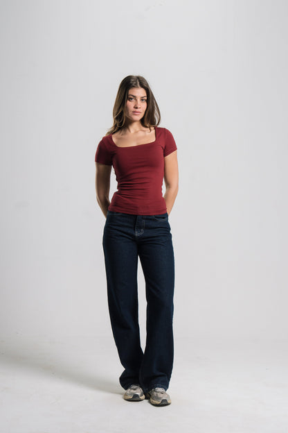 Square Neck Contour Top