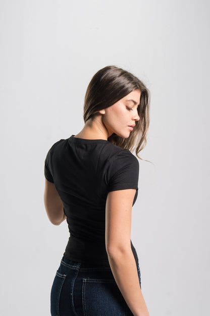 V Neck Contour Top