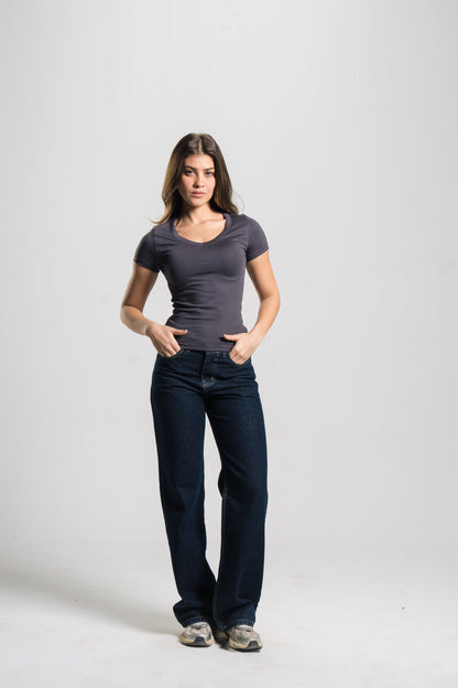 V Neck Contour Top