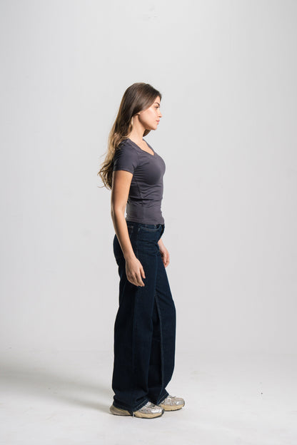 V Neck Contour Top
