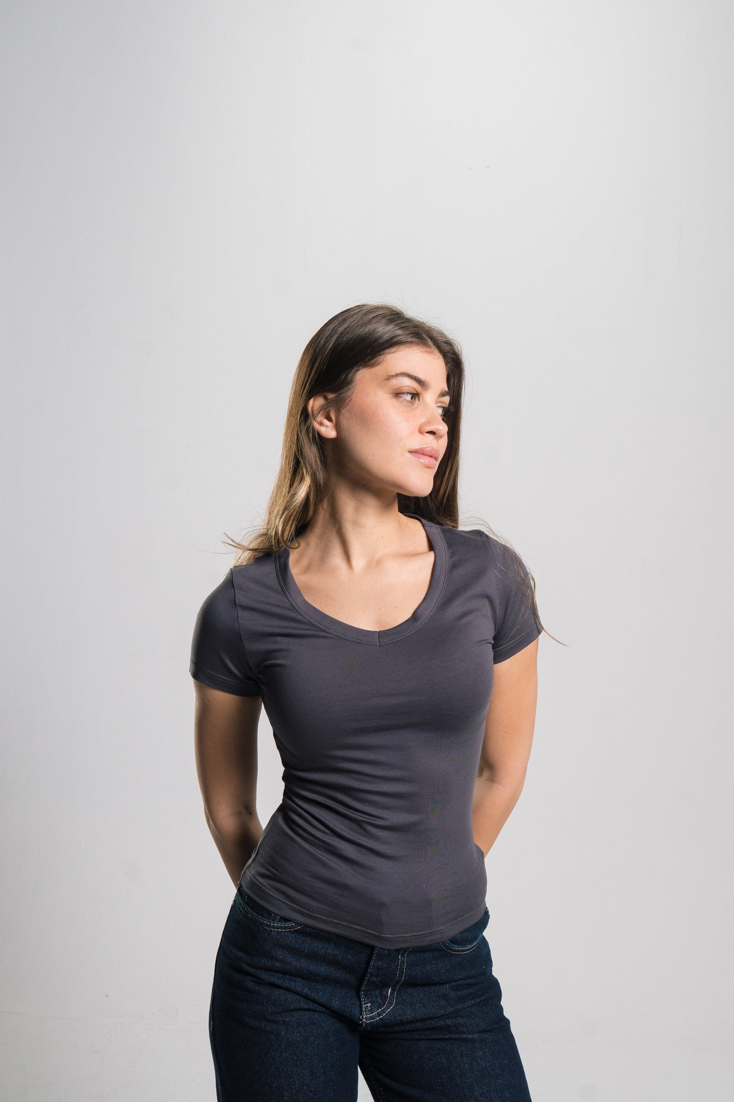 V Neck Contour Top