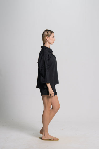 Linen Drawstring Shorts