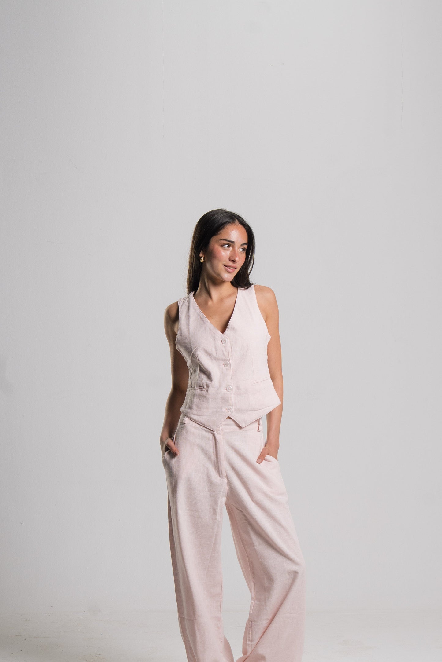 Linen Tailored Vest