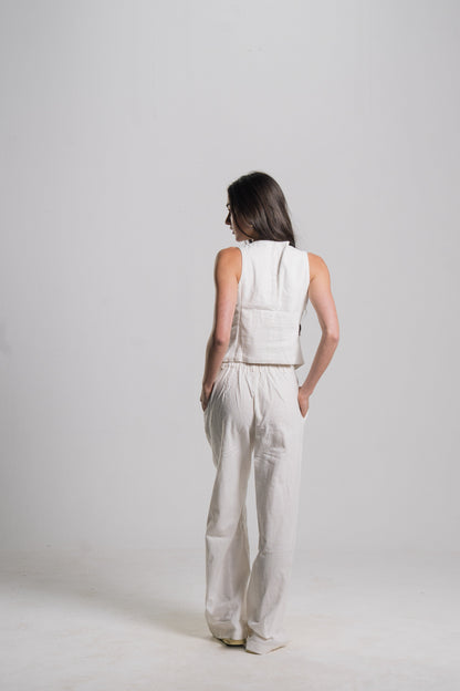 Linen Tailored Vest