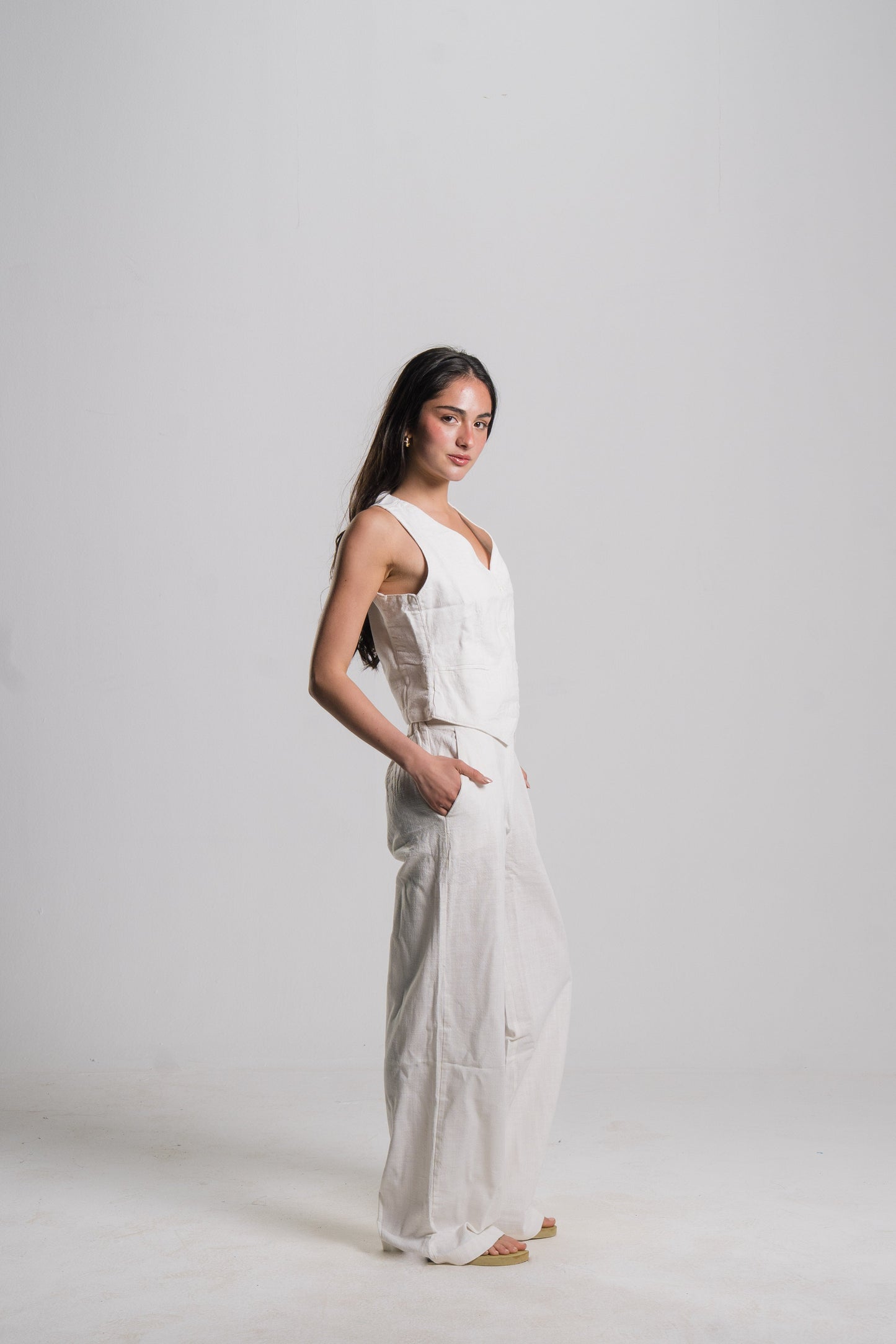 Linen Tailored Vest