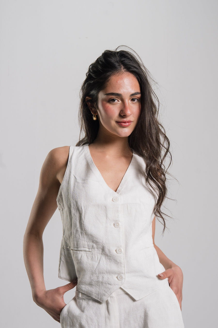 Linen Tailored Vest