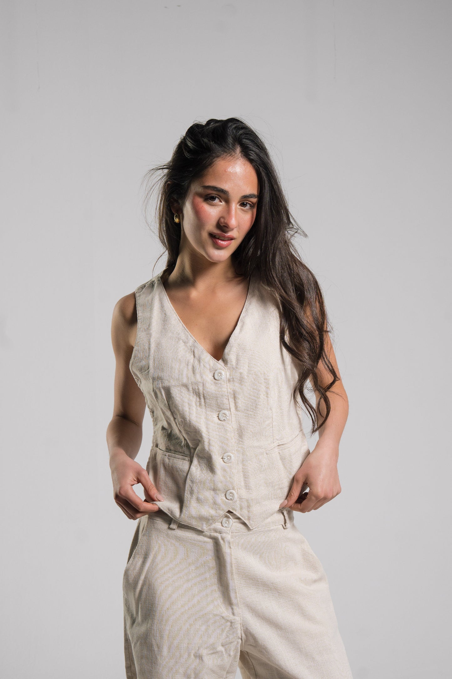 Linen Tailored Vest
