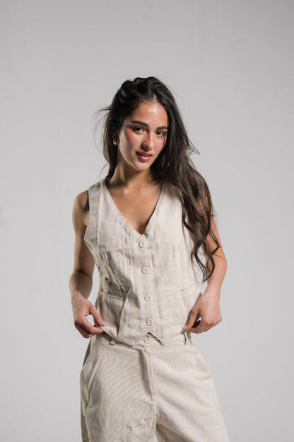 Linen Tailored Vest