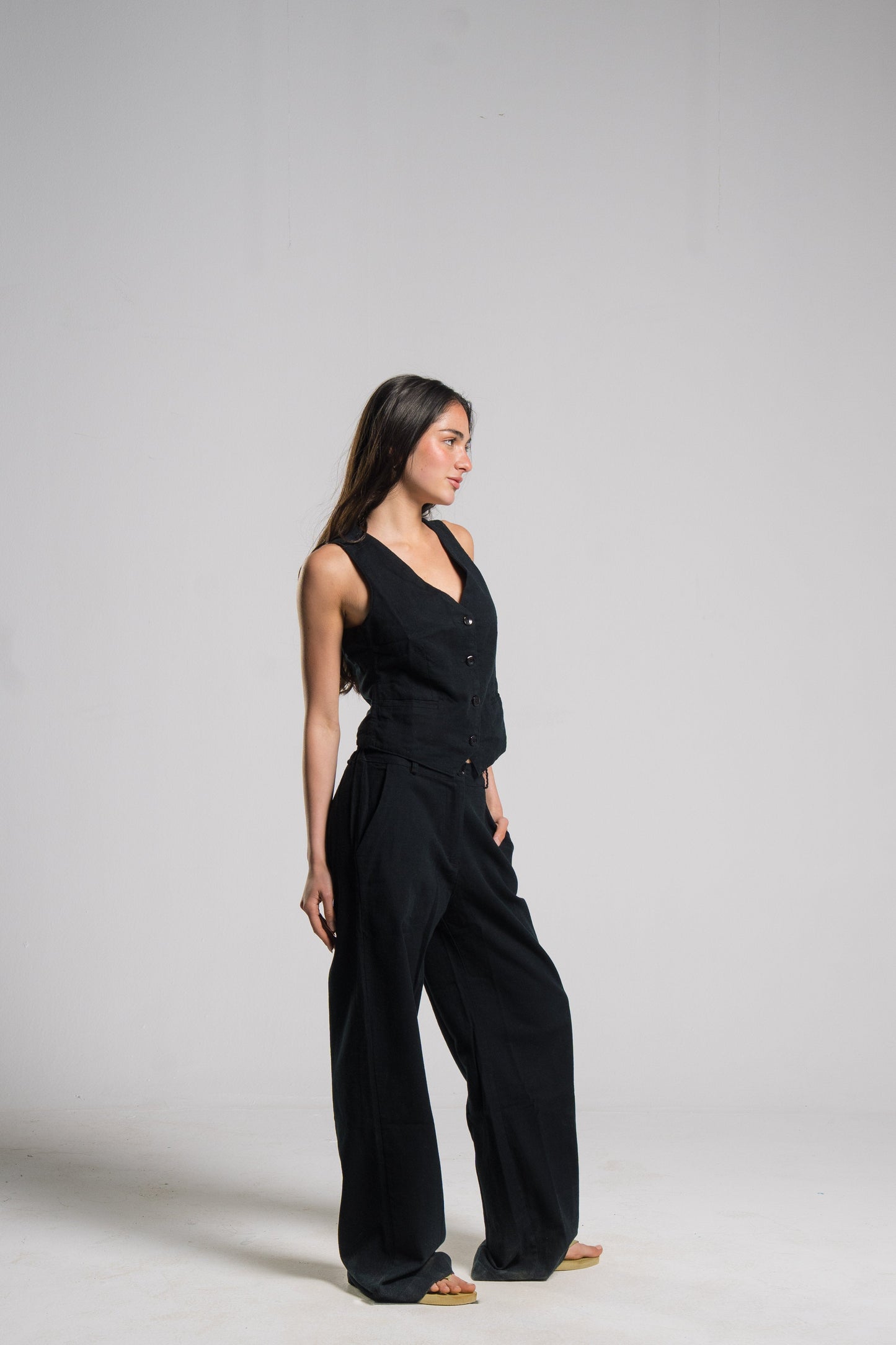 Linen Tailored Vest